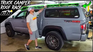 Truck Camper Build | NEW Truck Topper Roof Rack Install | Solo Truck Camping