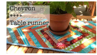 Chevron table runner | sew along with me | simple sewing |quilt as you go