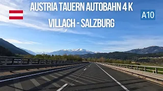 Driving in Austria A10 Tauern Autobahn from Villach to Salzburg
