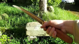 Fabrication d'un scramasaxe Viking en acier damassé, partie 2