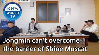 Jongmin can't overcome the barrier of Shine Muscat (2 Days & 1 Night Season 4) | KBS WORLD TV 201129