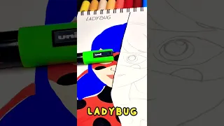 Drawing Ladybug / Marinette from movie Miraculous: Ladybug & Cat Noir!🐞❤️🦸‍♀️ Part1 #shorts