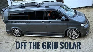 Off the grid camping solar setup- vw t5 transporter