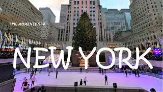 NEW YORK CITY 🇺🇸 Rockefeller Center. Before Christmas Tree Lighting 🎥 Nov 30, 2020 🕒 4:00 pm🌡 55 °F