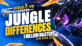 JUNGLE DIFFERENCES: Gold Vs Challenger With 1 MILLION Points On Kha'Zix Each | Fix Your Mistakes!