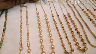 22ct gold  lightweight multicolour beads jewellery collection with weight &adress detsils//part- 2