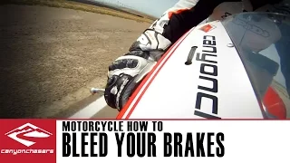 How to bleed brakes on a Motorcycle (with ABS) or after installing stainless steel brake lines