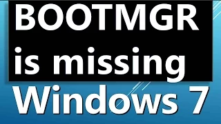 BOOTMGR is missing windows konnte nicht gestartet werden system wie es zu lösen