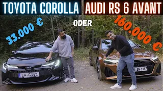 Audi RS 6 Avant vs. Toyota Corolla Touring Sports | Station wagon test | Hamid Mossadegh