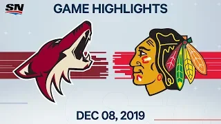 NHL Highlights | Coyotes vs. Blackhawks – Dec. 08, 2019