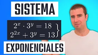 🔵 Sistema de Ecuaciones con Exponenciales y Cambio de Variable