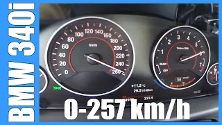 2016 BMW 340i F30 Acceleration 0-257 km/h 326 HP Beschleunigung Autobahn Sound Onboard