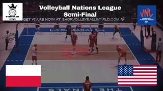 Kurek vs Russell - Amazing Match - Poland vs USA - Scout View - VNL 2022 Semi-Final - Highlights