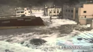 Caught on Tape: Tsunami hits Japan port town