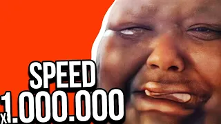 Fat guy cries after going underwater SPEED 1000000x