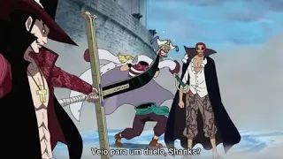 Mihawk explica porque fugiu de Marineford quando Shanks chegou! - One Piece