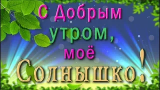 ☀️С Добрым утром, моё Солнышко! ☀️Красивая анимационная открытка