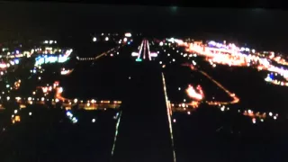 Awesome night landing on Qatar Airlines Airbus A350 at Singapore Changi Airport