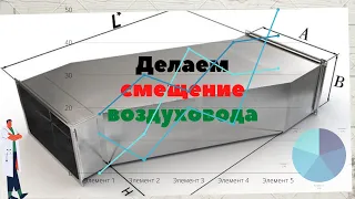 Утка вентиляционная, прямоугольного сечения