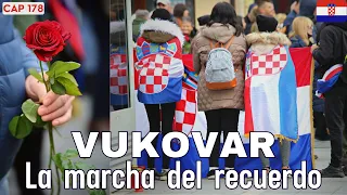 Tribut an den WIDERSTAND: Marsch zu Ehren der OPFER von VUKOVAR, KROATIEN