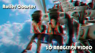 3) ROLLER COASTER POV - 3D red/cyan HD anaglyph video