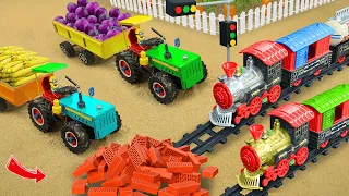 DIY Tractor & Mini Bulldozer making concrete road | Construction Vehicles, Road Roller #36