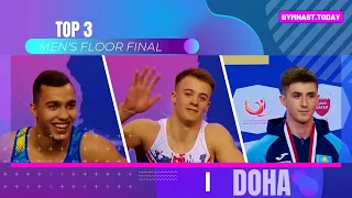 Top 3 on Men's Floor Final - 2024 Doha Gymnastics Apparatus World Cup