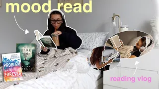 getting through my physical tbr (together) | mood reading vlog!