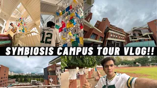 Symbiosis Campus Tour Vlog Part 1 | Symbiosis Pune | SCMS | SCMC | SID | SET | SLAT | SLS