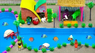 DIY Farm Diorama with house for cow, pig | cow shed - woodworking | diy Amazing Aquarium #72
