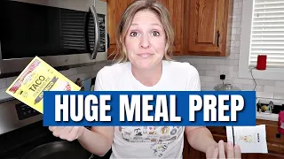 LARGE FAMILY PANTRY CHALLENGE COOK WITH ME | HUGE MEAL PREP