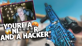 DESTROYING A RACIST TRASH TALKING GIRL STREAMER! (MW SND)