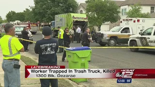 Garbage collector killed in trash compactor