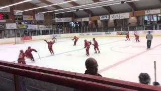 Noah Berger amazing Hockey goal slapshot