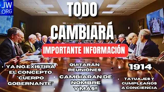 Urgente! Estos son los Próximos Cambios que Ocurrirán en la Religión Testigos de Jehová.IMPORTANTE