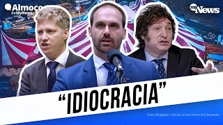 A mobilização da extrema direita para apoiar Javier Milei em eleição virou um circo