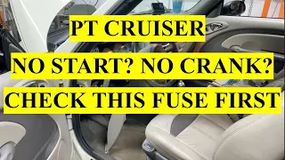 No Crank, no Start, Cluster not Working on your Chrysler PT Cruiser 2000-2010? - Check This First