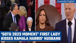 Joe Biden's Wife Kisses Kamala Harris's Husband In US House | Oneindia News