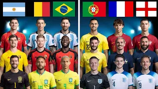 Argentina Belgium Brazil 🆚 Portugal France England 😲 Trio Comparison 💪