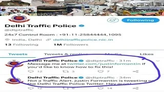 HACKED! Delhi Traffic Police’s twitter handle