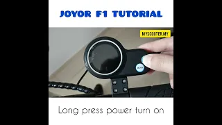 Myscooter.my - How to Use Joyor F1 Electric Scooter Tutorial Startup Video