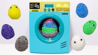 Toy Washing Machine Zanussi HTI with Foam Clay Surprise Eggs