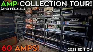 One Of The BIGGEST Amp Collections In The World?! (60 Guitar Amps!)