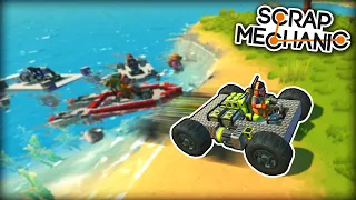 Car on the Water, Boat on the Land. (Scrap Mechanic Multiplayer Monday)