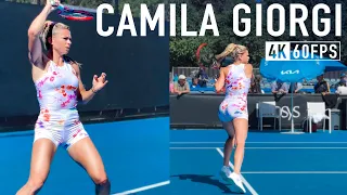 Camila Giorgi | Court Level practice [4k 60fps]
