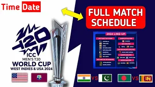 Icc men's T20 World cup 2024 | Full match schedule | T20 World cup | FC KHELA | Sports news