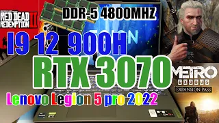 Legion 5 pro 2022 - i9-12900h i RTX 3070 Test w grach i 3dmarku