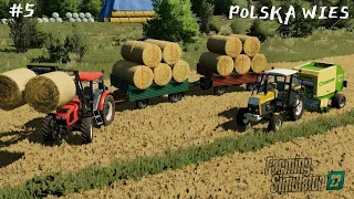 ✅PRASOWANIE SŁOMY & ZBIERANIE BEL🌾#fs22 🐮POLSKA WIEŚ🐷 WRZOSY🌎 [ ODC 5 ]