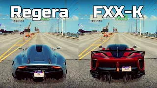 NFS Heat: Koenigsegg Regera vs Ferrari FXX-K - Drag Race