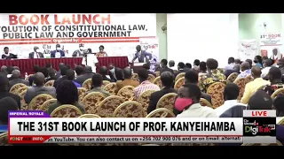 Prof. PLO Lumumba, Judges/Lawyers and Politicians offering governance answers at the book launch.